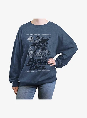 Star Wars Empire Strikes Back Continuing Saga Girls Oversized Sweatshirt