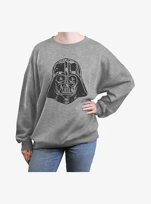 Star Wars Darth Vader Face Girls Oversized Sweatshirt