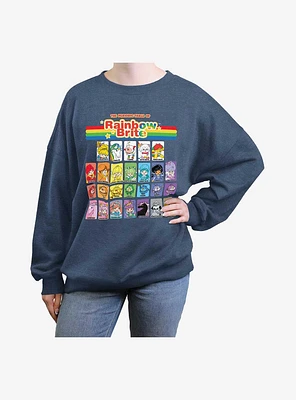 Rainbow Brite Table Of Color Girls Oversized Sweatshirt