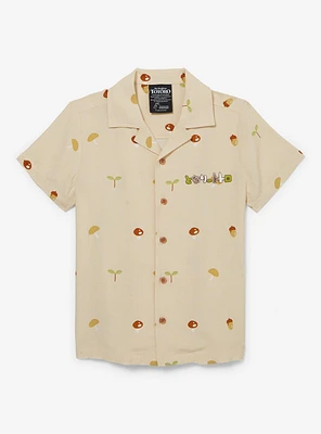 Studio Ghibli® My Neighbor Totoro Acorn Allover Print Toddler Woven Button Up — BoxLunch Exclusive