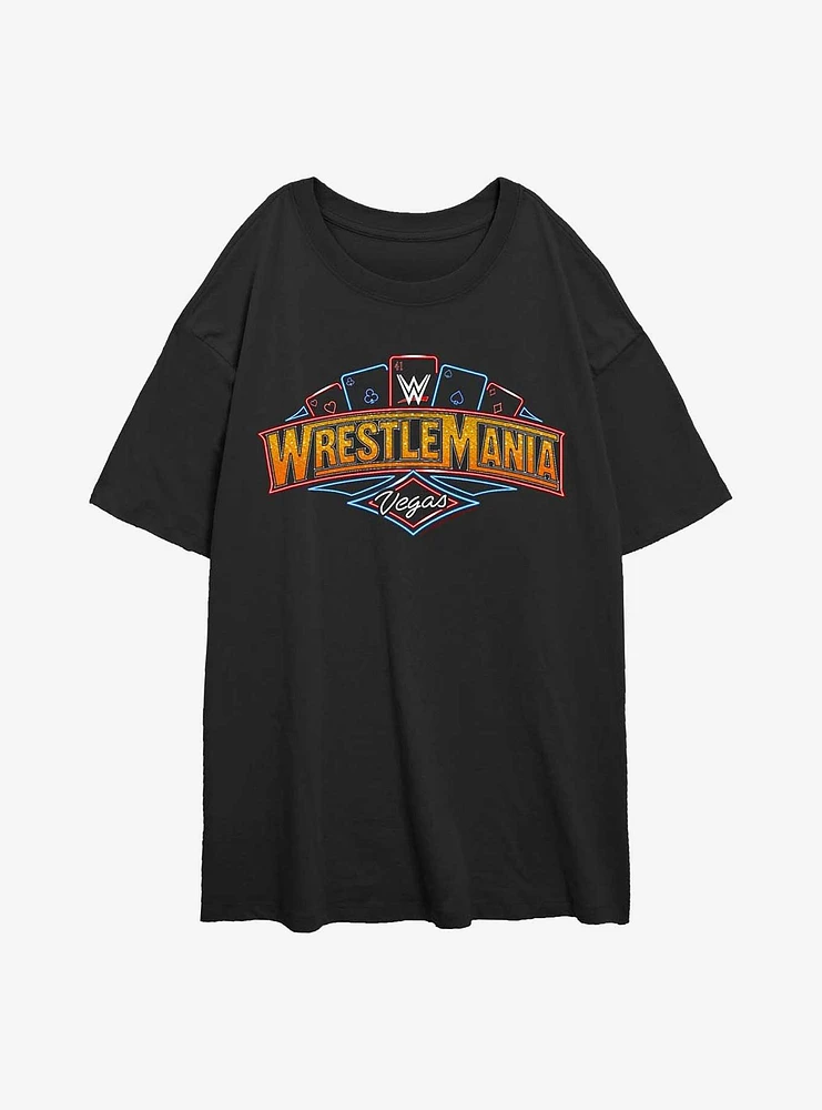 WWE Wrestlemania 41 Vegas Womens Oversized T-Shirt