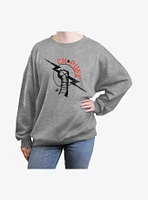 WWE CM Punk Lightning Bolt Icon Womens Oversized Sweatshirt