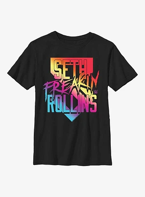 WWE Seth Freakin Rollins Multicolor Logo Youth T-Shirt