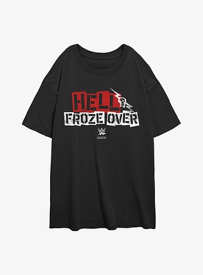 WWE CM Punk Hell Froze Over Womens Oversized T-Shirt