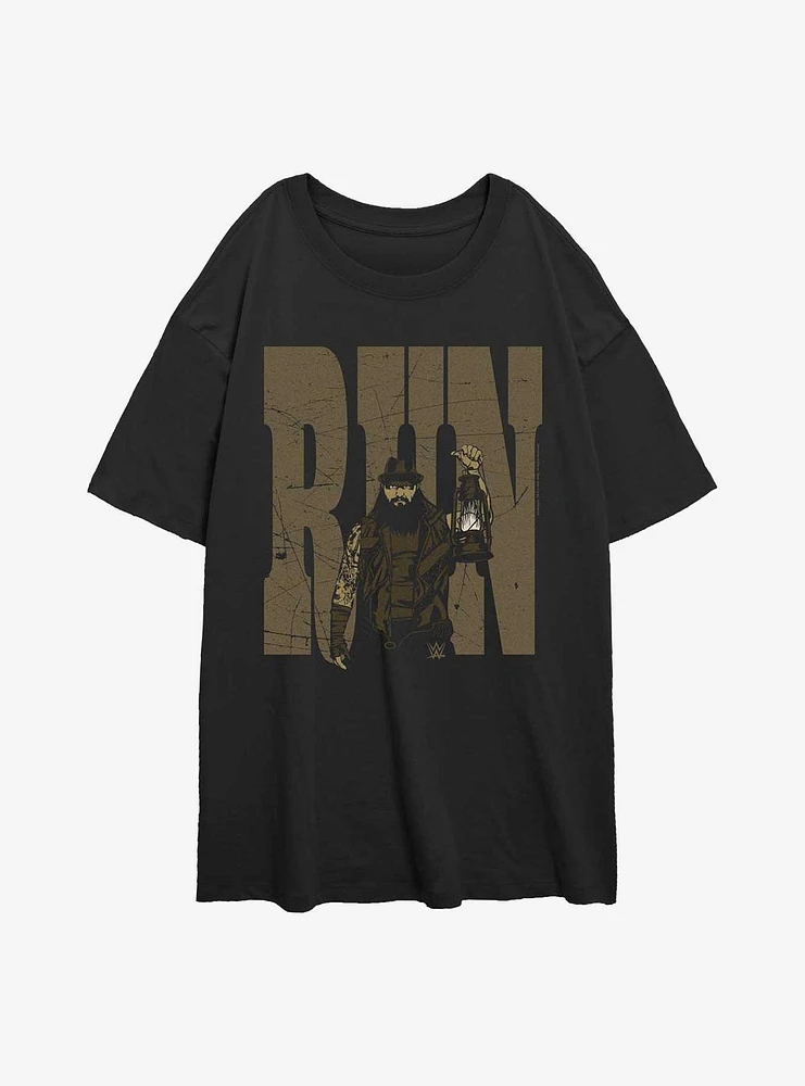 WWE Bray Wyatt Run Womens Oversized T-Shirt