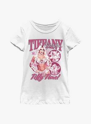 WWE Tiffany Stratton Tiffy Time Collage Youth Girls T-Shirt