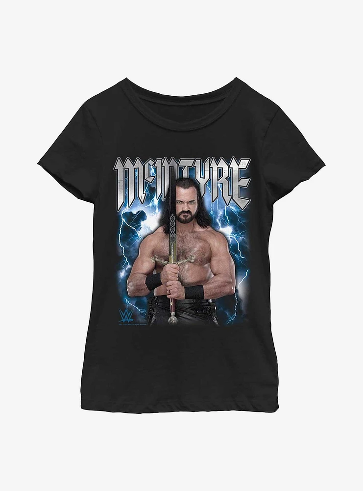 WWE Drew McIntyre Thunder Claymore Youth Girls T-Shirt