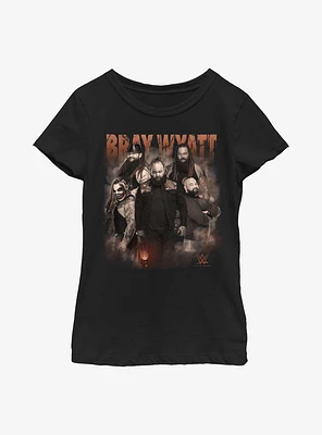 WWE Bray Wyatt Portrait Collage Youth Girls T-Shirt