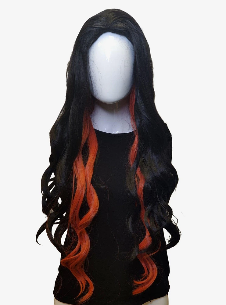 Signature Black and Umber Orange Peekaboo Wig