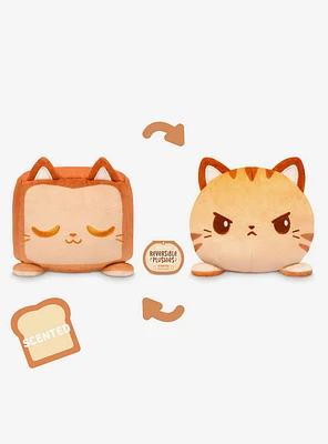 TeeTurtle Cat Loaf Bread Scented 4 Inch Reversible Plush