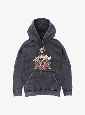 Disney Mickey Mouse Vintage Cowboys Mineral Wash Hoodie