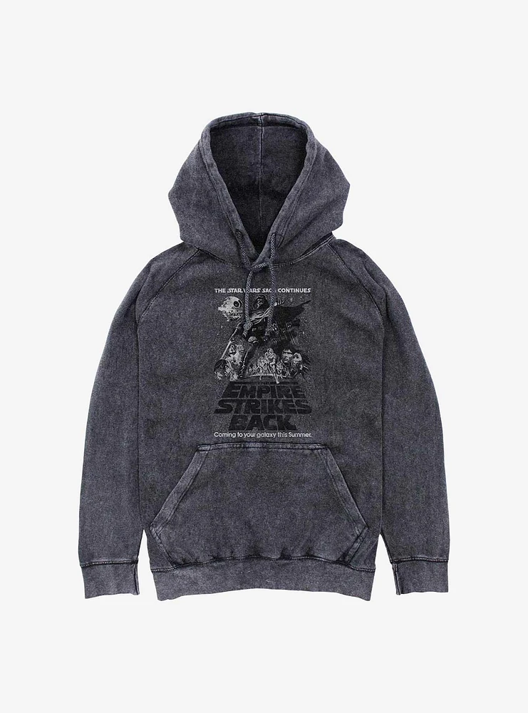 Star Wars Empire Strikes Back Continuing Saga Mineral Wash Hoodie