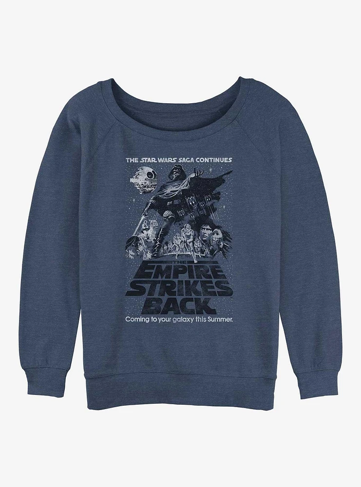 Star Wars Empire Strikes Back Continuing Saga Girls Slouchy Sweatshirt