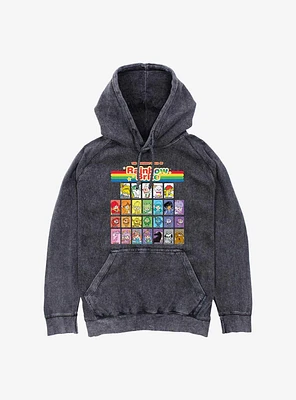 Rainbow Brite Table Of Color Mineral Wash Hoodie