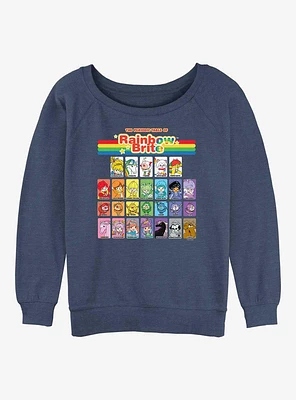 Rainbow Brite Table Of Color Girls Slouchy Sweatshirt