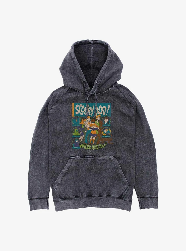 Scooby-Doo Mystery Poster Mineral Wash Hoodie