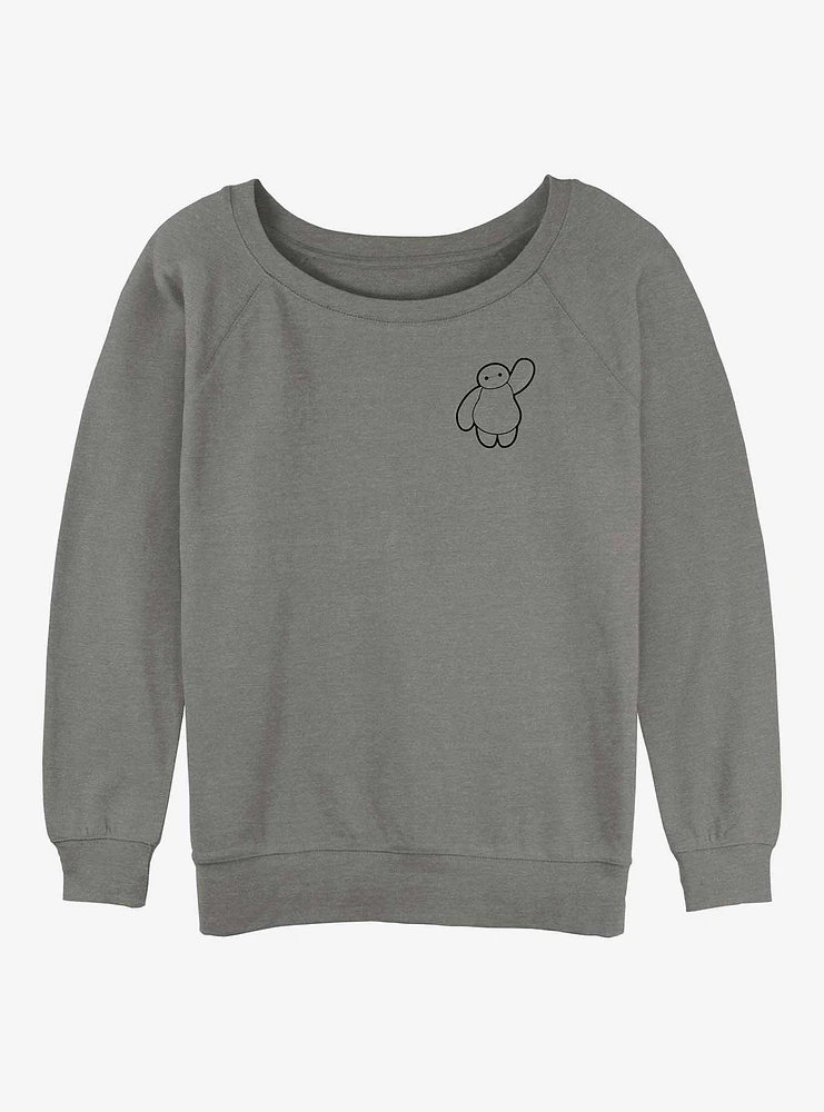 Disney Big Hero 6 Vintage Line Baymax Girls Slouchy Sweatshirt