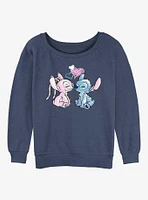 Disney Lilo & Stitch Angel Girls Slouchy Sweatshirt