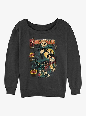 Disney The Nightmare Before Christmas Comic Cover Girls Slouchy Sweatshirt