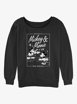 Disney Mickey Mouse And Minnie True Original Music Cover Girls Slouchy Sweatshirt