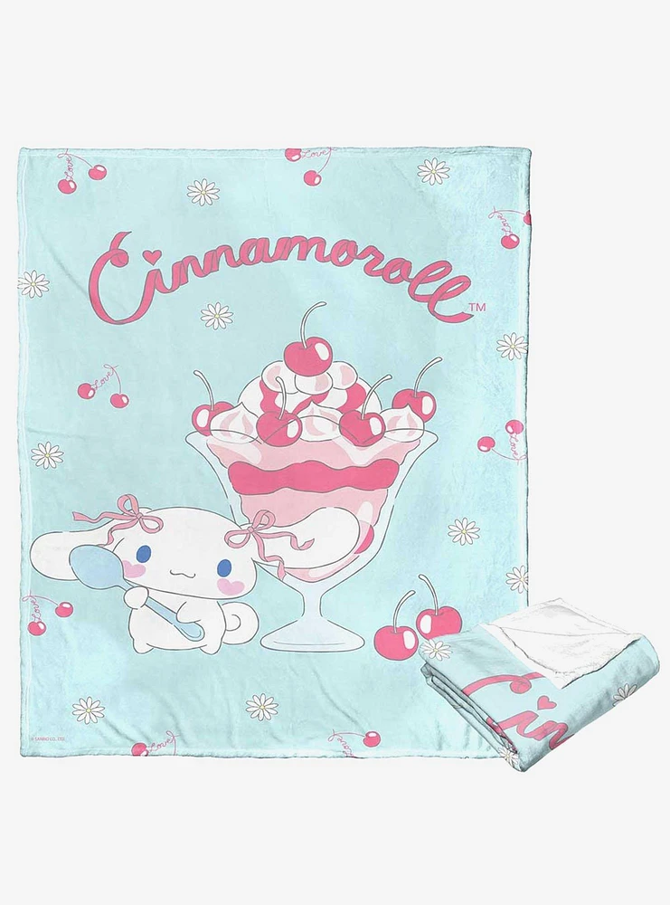 Cinnamoroll Cherry On Top Silk Touch Throw Blanket