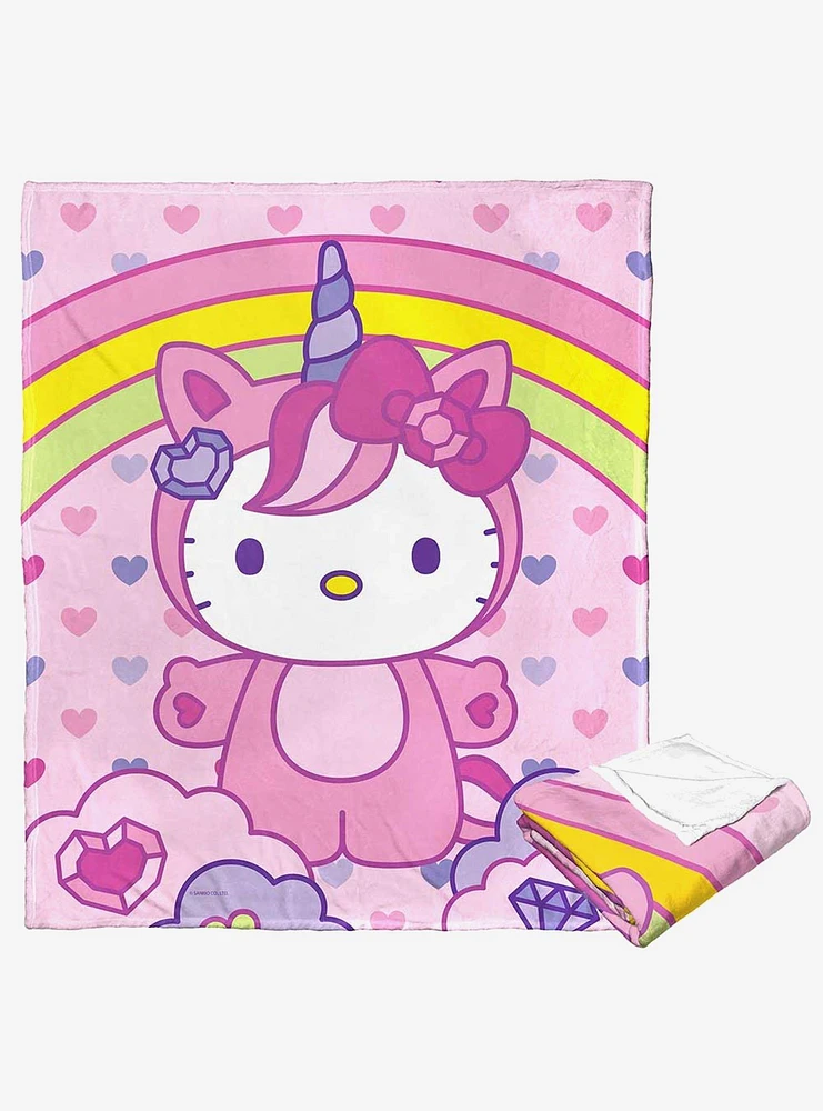 Hello Kitty Love And Unicorns Silk Touch Throw Blanket