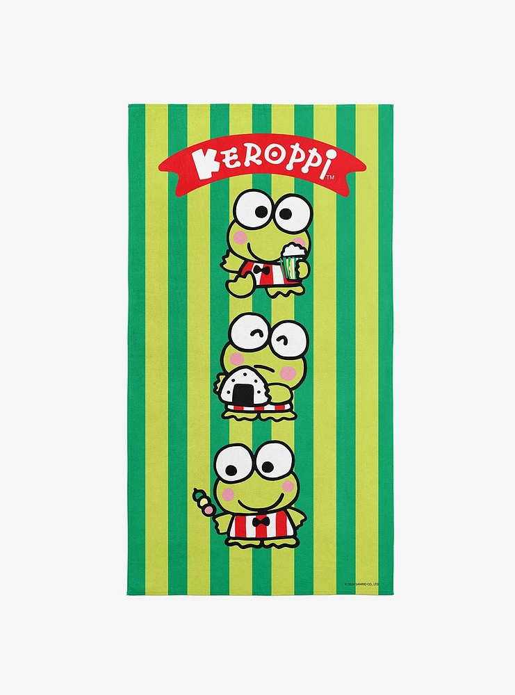 Keroppi Snacks Beach Towel