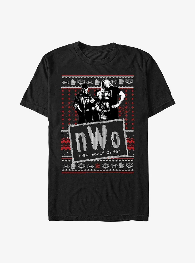 WWE NWO Ugly Sweater Pattern T-Shirt