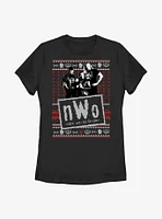 WWE NWO Ugly Sweater Pattern Womens T-Shirt