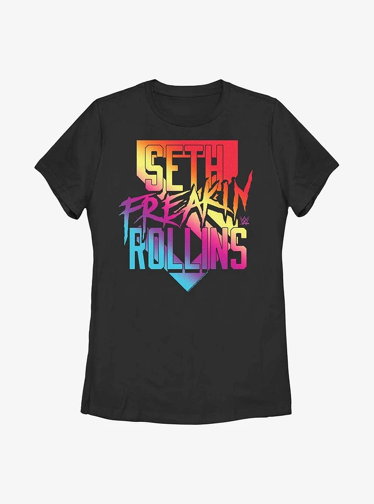 WWE Seth Freakin Rollins Multicolor Logo Womens T-Shirt