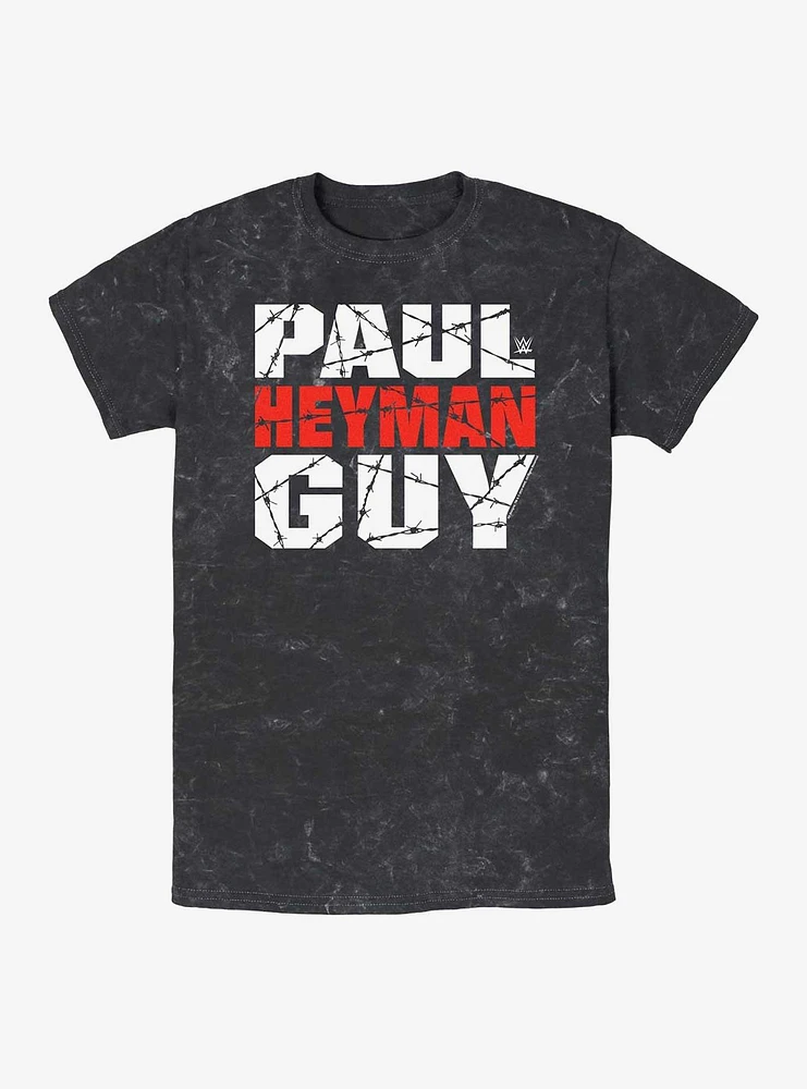 WWE Paul Heyman Guy Mineral Wash T-Shirt