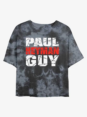 WWE Paul Heyman Guy Tie Dye Crop Womens T-Shirt