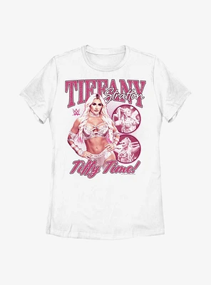 WWE Tiffany Stratton Tiffy Time Collage Womens T-Shirt