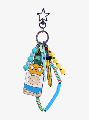 Adventure Time Characters Multi-Charm Beaded Keychain - BoxLunch Exclusive