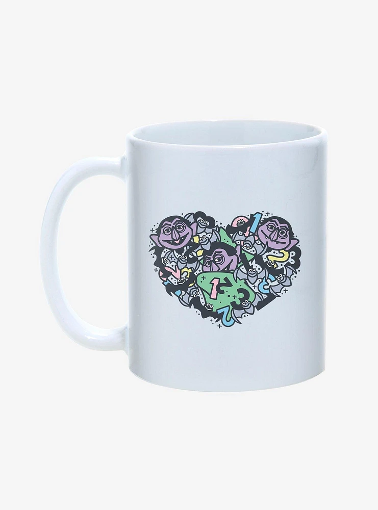 Sesame Street The Count 1 2 3 Bats Heart 11oz Mug