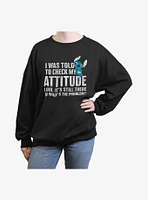 Disney Lilo & Stitch Attitude Check Womens Oversized Sweatshirt