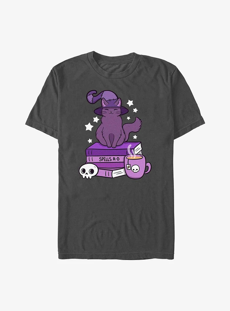 Witch Cat Spell Book T-Shirt