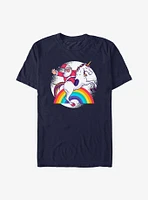 Santa Unicorn Rainbow Christmas T-Shirt