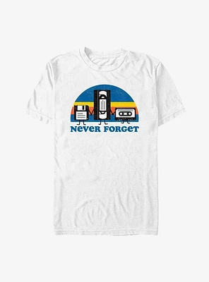 Never Forget Floppy Disk VHS Casette Tape T-Shirt