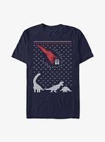 Dino Gift Meteor Ugly Christmas Sweater T-Shirt