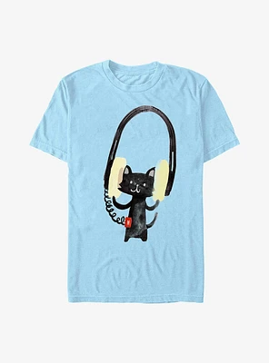 Cat With Huge Headphone T-Shirt