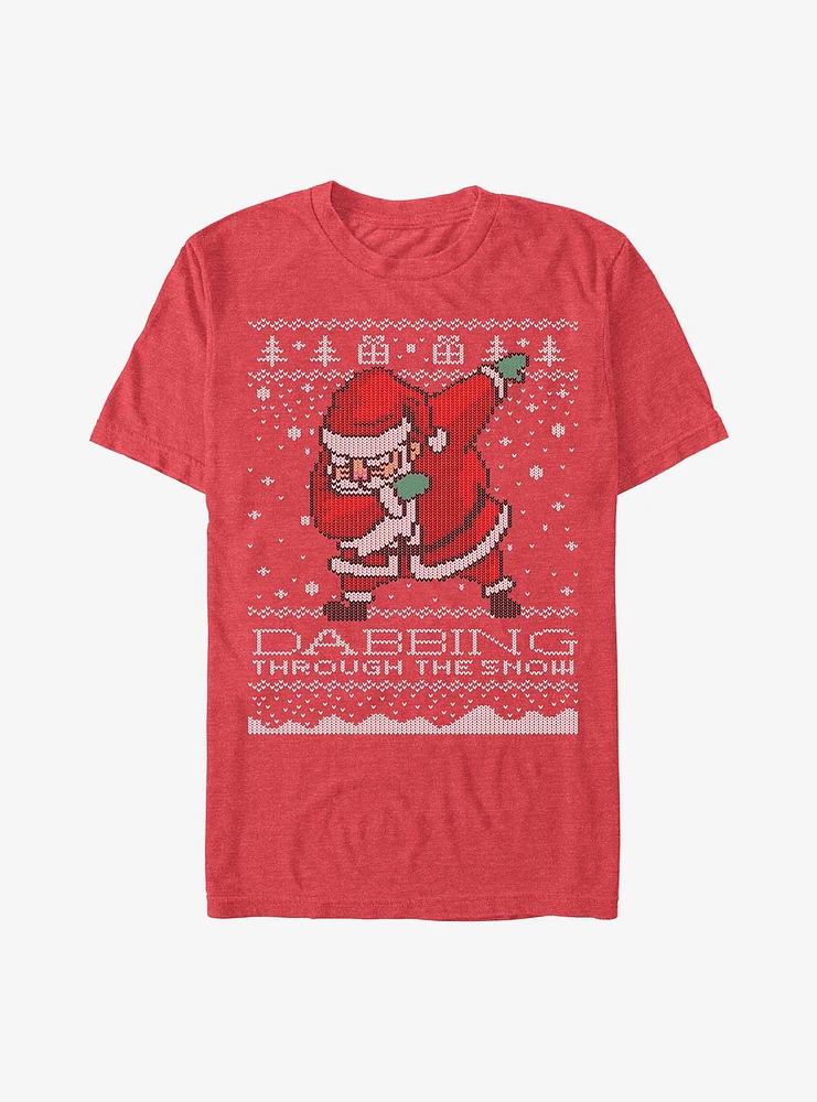 Dabbing Through The Snow Santa Ugly Christmas Sweater T-Shirt