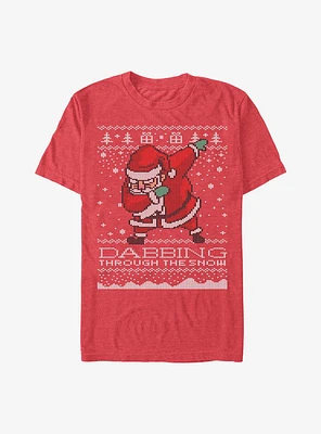 Dabbing Through The Snow Santa Ugly Christmas Sweater T-Shirt