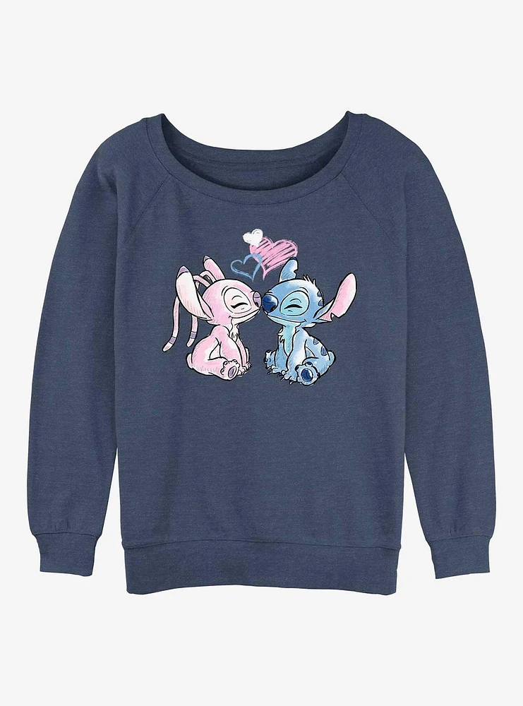 Disney Lilo & Stitch Angel Womens Slouchy Sweatshirt