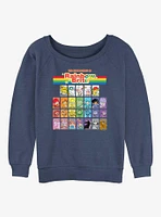 Rainbow Brite Table Of Color Womens Slouchy Sweatshirt