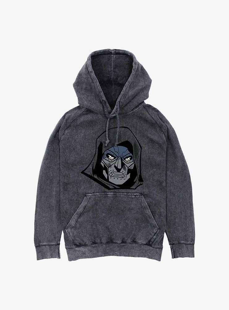 Marvel Fantastic Four Doom Face Mineral Wash Hoodie