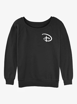 Disney D Pocket Womens Slouchy Sweatshirt