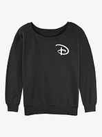 Disney D Pocket Womens Slouchy Sweatshirt