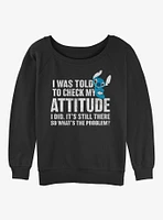 Disney Lilo & Stitch Attitude Check Womens Slouchy Sweatshirt