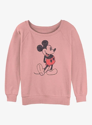 Disney Mickey Mouse Vintage Classic Womens Slouchy Sweatshirt